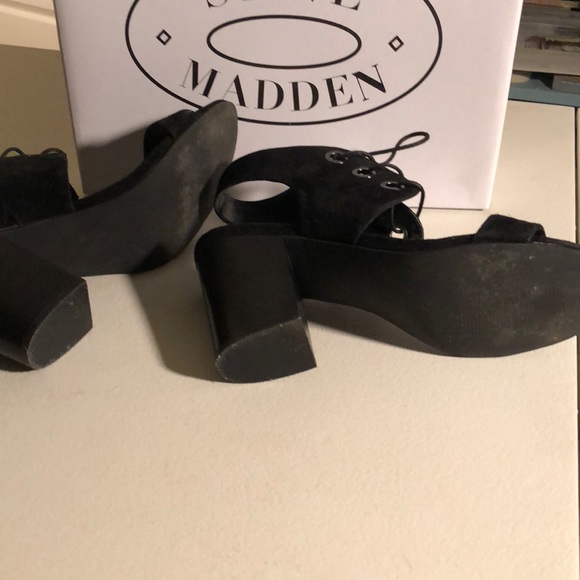 Steve Madden Black Suede Elgin Size 8 - Picture 7 of 8